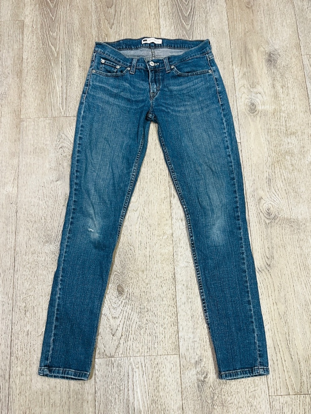 Levis 524 Jeans Womens 7 Too Superlow Skinny Low Rise Stretch Denim 30x31 y2k